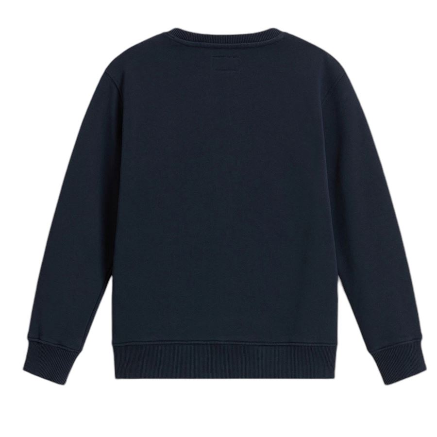 Felpa girocollo da bambino in puro cotone con logo Woolrich | CFWKSW01973989